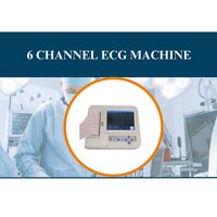 6 Channel Ecg Machine - Plastic Body, Compact Design, White Color | Real-time Display, Rechargeable Lithium Battery, Lcd Color Display, Usb Connectivity