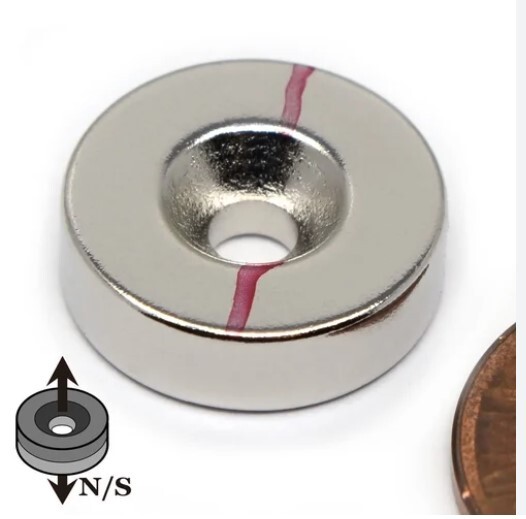 12 x 3 x 3mm Ndfeb Csk Magnet