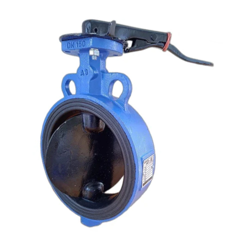 10 Inch Cast Steel Butterfly Valve - Color: Blue