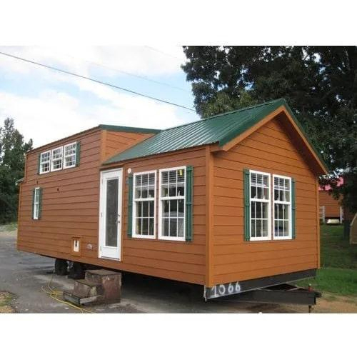 Prefabricated Movable House - Color: Brown & Green