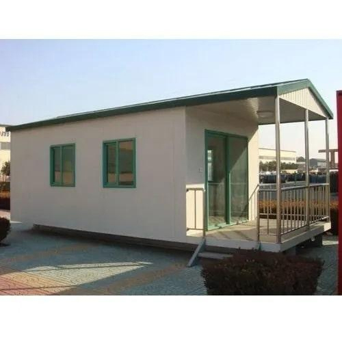 Prefabricated Portable House - Color: White & Green