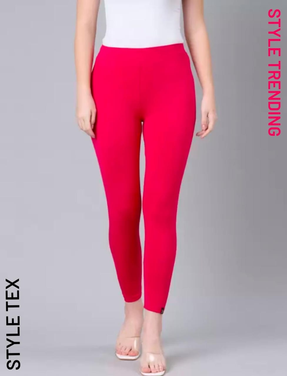 Tomato Red Angkle Leggings - Gender: Women