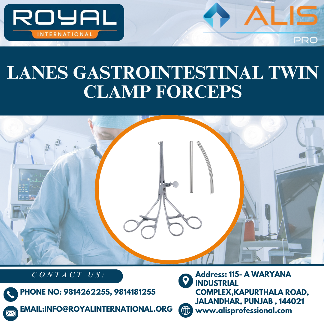 Lanes Gastrointestinal Twin Clamp Forceps - Operating Type: Manual