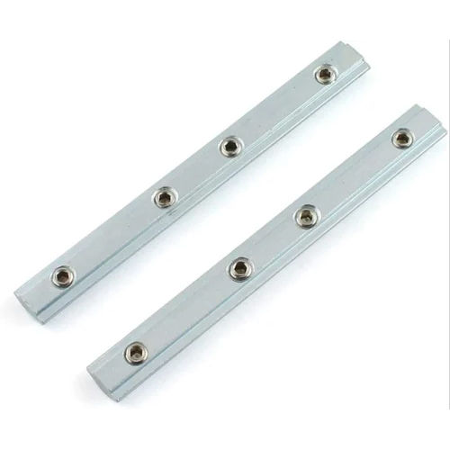 Aluminium Profile Straight Connector - Color: Silver