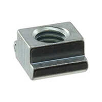 M4 Ms Sliding T Nut - Mild Steel, 40x40 Mm, Silver | Polished Surface Treatment, Ideal For Industrial Applications, Versatile Sliding Feature