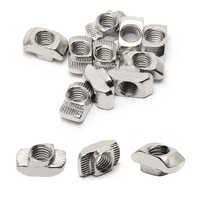 30x30 Mm M6 Top Loading T Nut - Anodized Aluminum, 30x30mm Size, Silver Color | Easy Installation, Durable, Corrosion Resistant