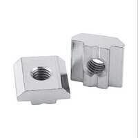 M8 Side Entry T Nut - Aluminum, 40x40mm, Silver | Anodized Finish, Easy Installation, Ideal For Industrial Applications