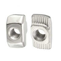 30x30 Mm M5 Top Loading T Nut - Aluminum, M5 30x30mm, Silver Color | Anodized Surface Treatment For Corrosion Resistance, Ideal For Industrial Use