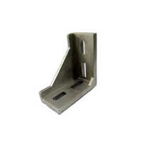 40x80 Mm Aluminum Angle Bracket - Aluminum, 40 X 80mm, Silver Color | Anodized Surface Treatment For Rust And Corrosion Resistance