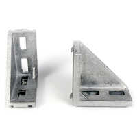 40x40 Mm Angle Brackets - Aluminum, 40 X 40mm, Silver Color | Anodized Surface Treatment, Ideal For Industrial Framing & Shelving