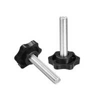 Exclusion Bakelite Knob - Bakelite And Stainless Steel, 1/2 Inch Size , Polished Finish In Black And Silver For Industrial Applications