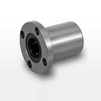 Lmf 20 Uu Linear Bush Bearing - Aluminum Material, 20mm Bore Size, Silver Color , Single Row Design For Industrial Applications