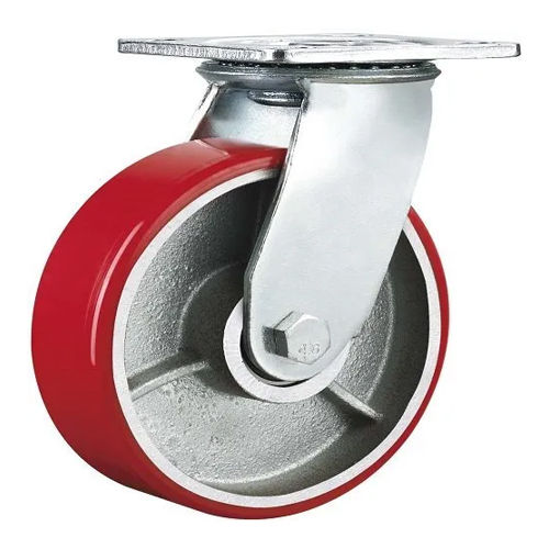 Heavy Duty Caster Wheel - Color: Red