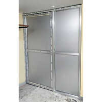 Aluminum Office Partition - 7 Feet Height, Polished Grey Finish | Moisture-proof, Easy To Install, Modern Design For Office Use