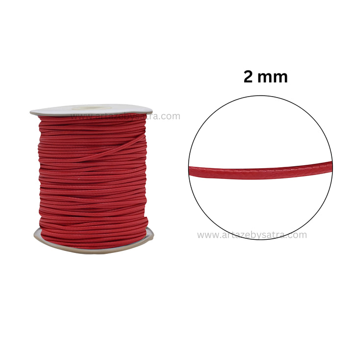 Crafts Nylon Threads - Material: Nylon, Size: 2mm, Length: 50-60m Roll | Available In Red, Orange, Mustard, Pink, Light Pink, Blue, Light Blue, White, Black, Green, Yellow