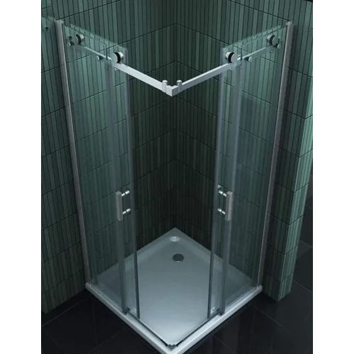 Frameless Glass Shower Partition And Door - Color: Transparent