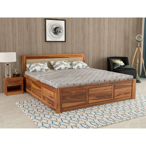 Teak Wood Box Bed - Color: Brown