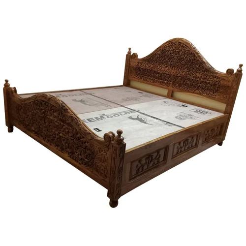 Teak Wood King Size Bed - Color: Brown