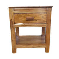 Teak Wood Bedside Table - Color: Brown