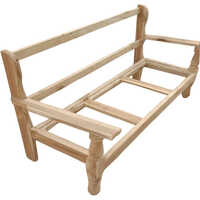 Brown Teak Wood Sofa Frame - Finish: Polished