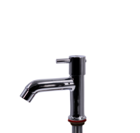 Loxia Pillar Cock 7" - Chrome Brass Faucet, Silver Finish, Center Handle With High-quality Ceramic Core Valve, Rust-resistant And Durable