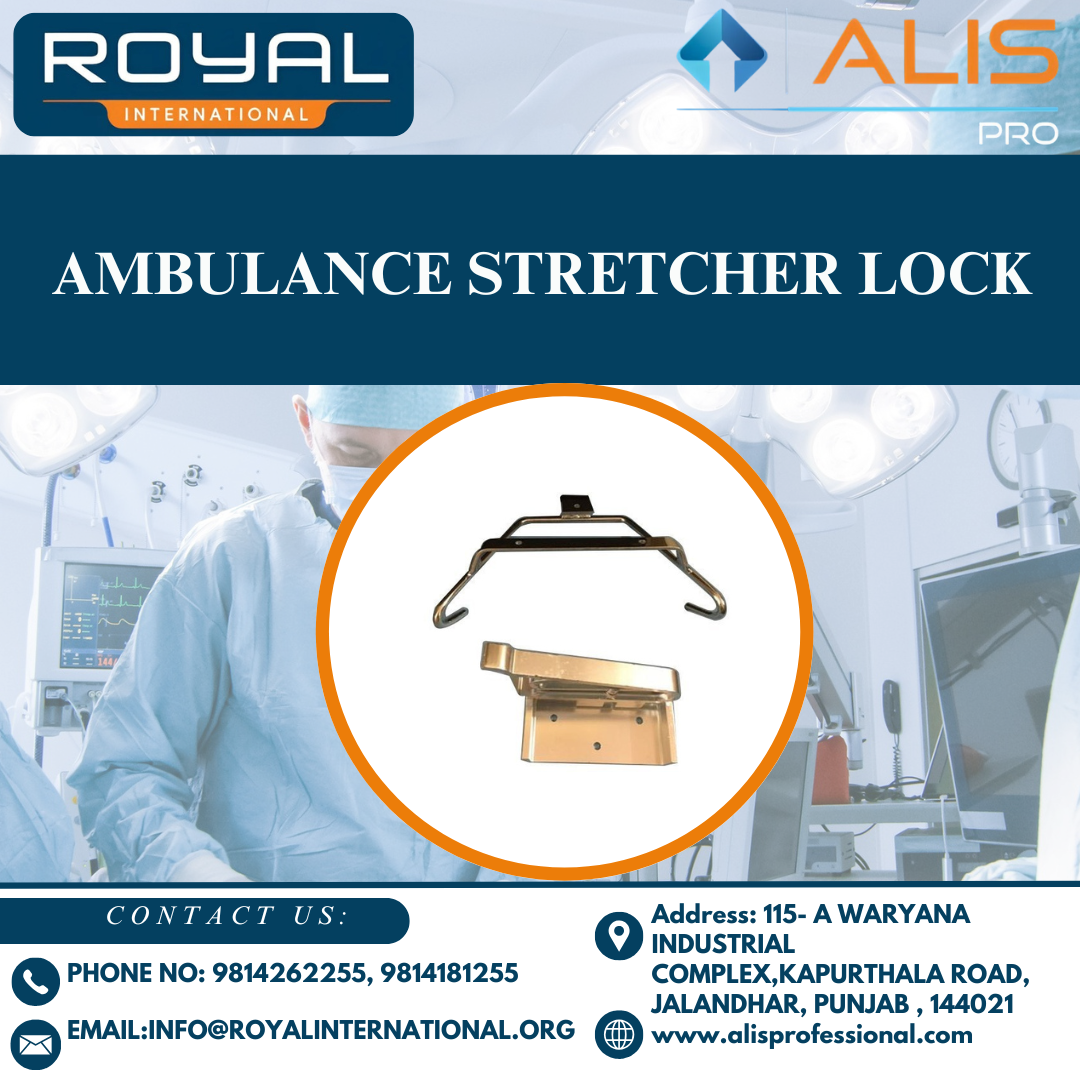 Ambulance Stretcher Lock - Color: Silver