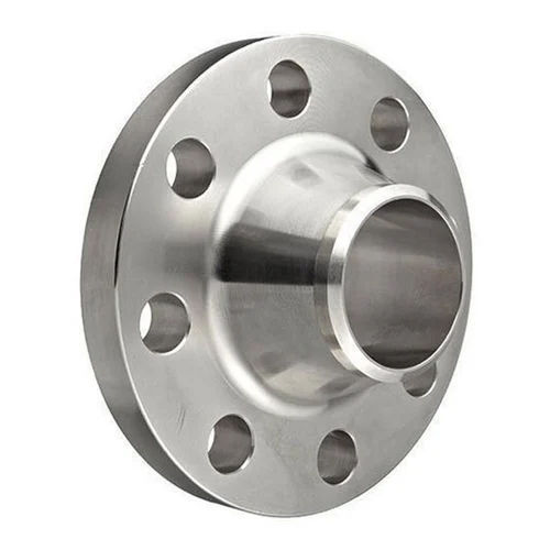 Stainless Steel Weld Neck Flange - Color: Silver