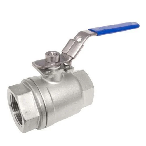 Stainless Steel Ball Valve - 1 Inch, Polished Finish, Durable Fluid Shutoff Valve for Oil Media in Industrial Applications