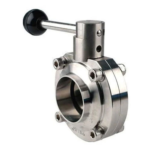 24Mm Stainless Steel Butterfly Valve - Color: Silver