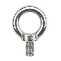 Stainless Steel Ring Bolt - Mm16 Size, 30mm Diameter | Corrosion Resistant, Polished Finish, Round Head Design