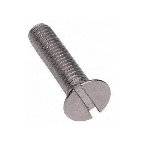 Stainless Steel Slotted Csk Screw - Color: Silver