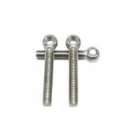 Stainless Steel Eye Bolt - 12x100 mm, More Than 100 mm Diameter, Polished Silver Finish, Round Head Type, Ideal for Heavy-Duty Industrial Applications