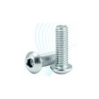 Stainless Steel Button Head Bolt - 3mm Diameter, Silver Color, Polished Finish, Round Head Type, Versatile For Industrial Applications