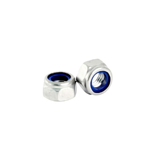 Industrial Stainless Steel Nylock Nuts - Color: Silver