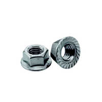 Stainless Steel Flange Nut - 20mm Round, Silver Polished Finish | Heavy-duty Industrial Fastener For Machinery And Equipment