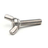 Stainless Steel Wing Bolt - Different Sizes | Silver Color, Polished Surface, Round Head Design For Easy Installation And Removal