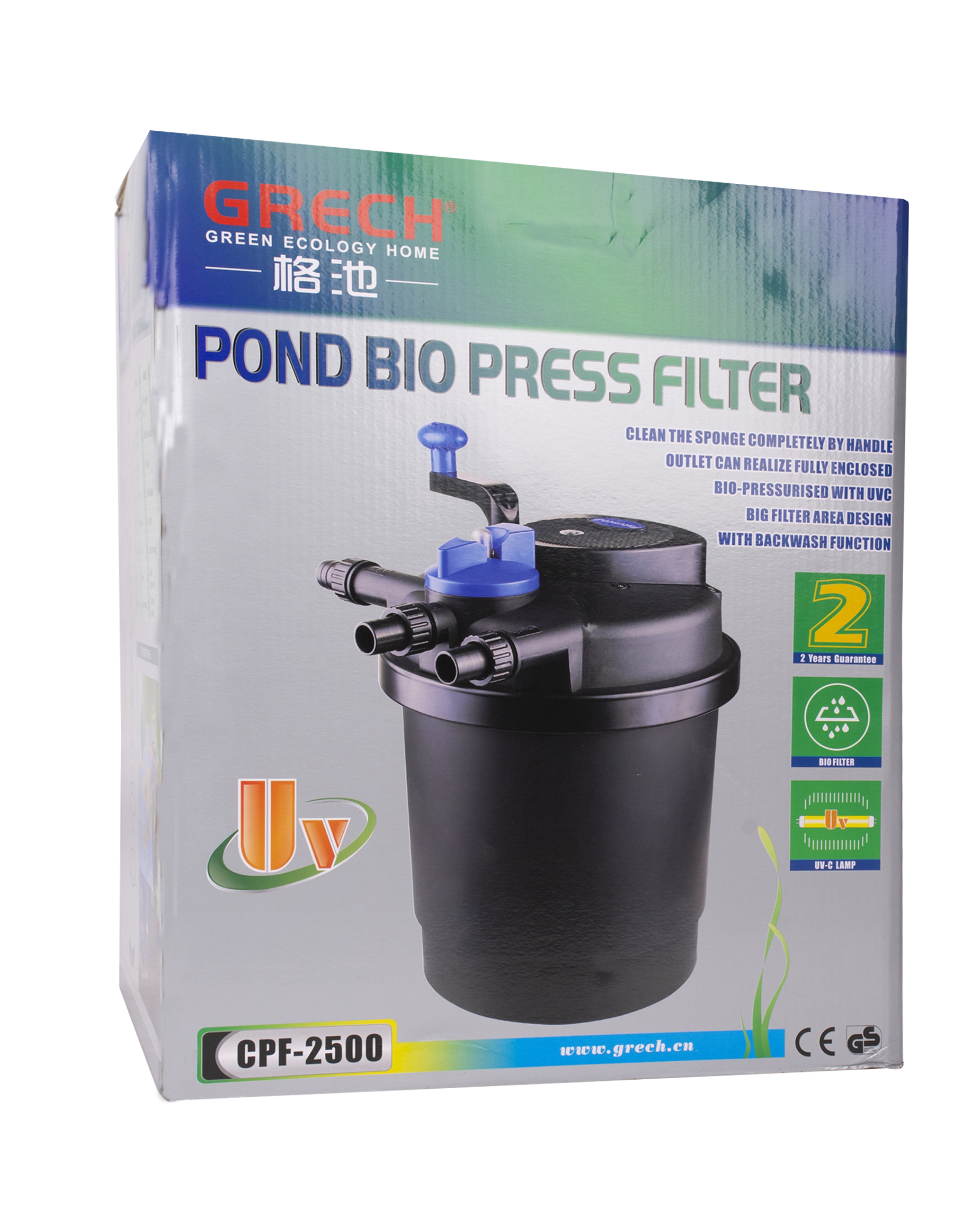 Cpf 2500t 11w 6000l/h Pond Filter Sunsun - Color: Black