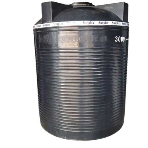 3000 Ltr Water Storage Tank - Color: Black