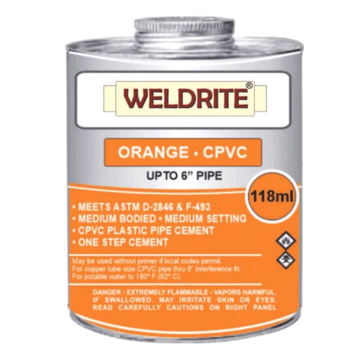 CPVC Solvent Cement - 99% Purity Liquid Coating | Ideal for Industrial Applications, Easy Brush Application, Reliable Bonding and Sealing for CPVC Pipes and Fittings