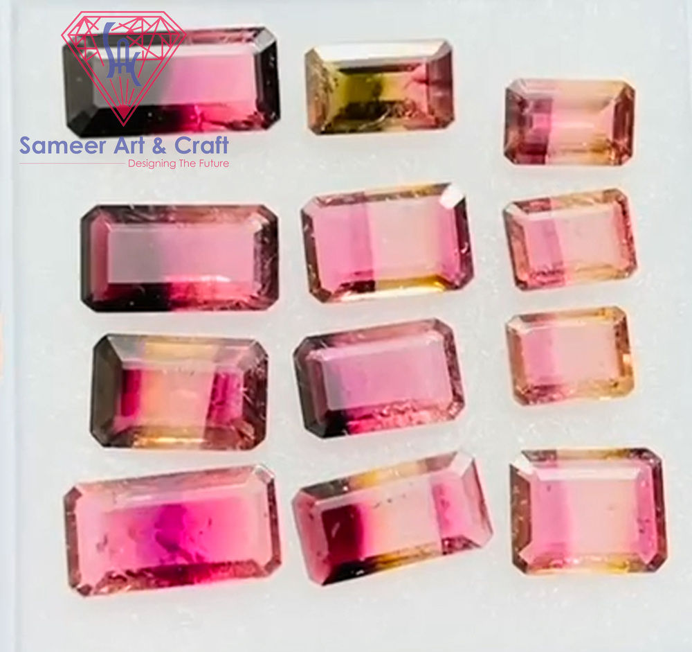 Tourmaline Gemstone Faceted Cut Handmade Loose Stone