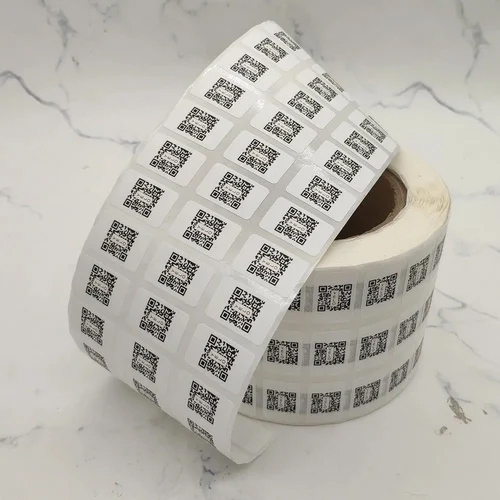 Chromo Printed Barcode Label - Color: White And Black