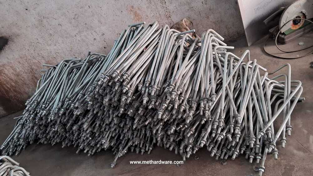 High Tensile Foundation Bolts - Color: Silver