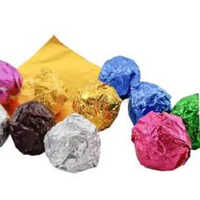 Chocolate Wrapping Foil - Aluminum Foil, 9 Meters Length | Rectangular Sheets, Soft Touch, Coated, Various Colors, Disposable