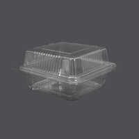 Transparent Burger Box - High-quality Plastic, Square Shape | Glossy Lamination Finishing, Embossed Surface, Ideal For Food Packaging