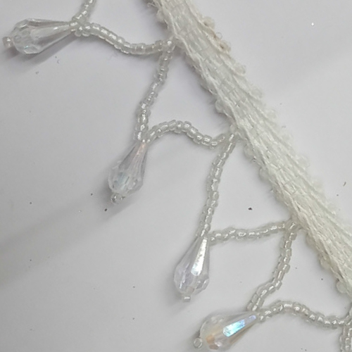Diamond Cut Beaded Fringe Lace - Color: Different Available