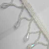 Diamond Cut Beaded Fringe Lace - Color: Different Available