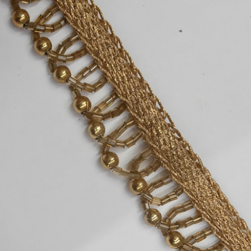 स्वर्ण कढ़ाई मोती लेस