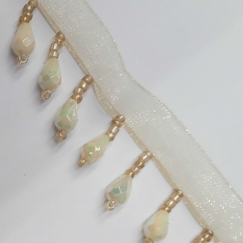 Plain White Artificial Pearl Latkan - High-Quality Beads, Reversible Design | Washable, Elegant Decorative Accessory in Multiple Colors