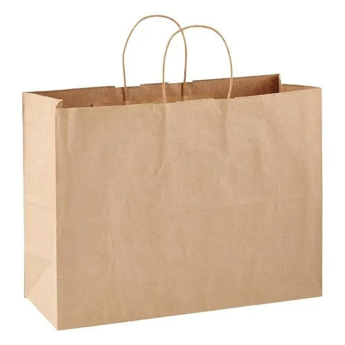 Brown Shopping Paper Bag - Max Load: 5  Kilograms (Kg)