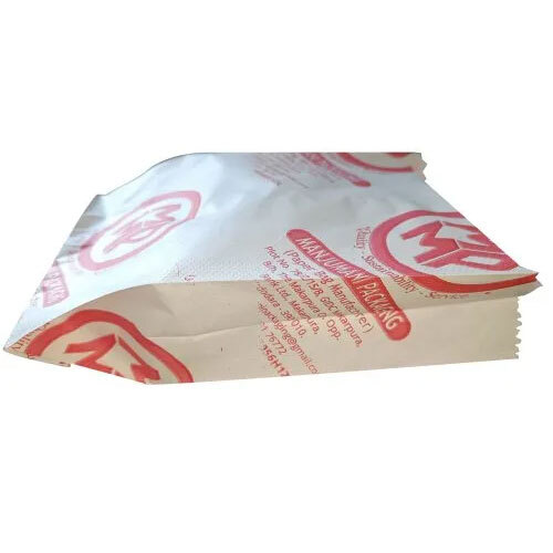 Printed Food Packaging Paper Bag - Color: White And Red